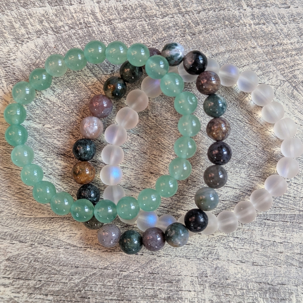 Multi-Color Beaded 3 Pc Bracelet Set